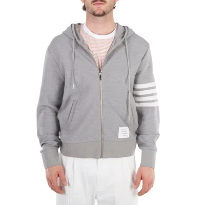 THOM BROWNE 4BAR COTTON ZIP HOODIE