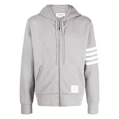 THOM BROWNE THOM BROWNE 4BAR COTTON ZIP HOODIE