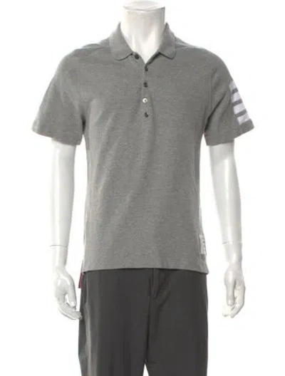 Pre-owned Thom Browne 4-bar Crew Neck Polo Shirt In Gray