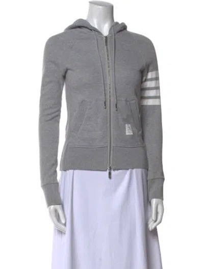 Pre-owned Thom Browne 4-bar Crew Neck Sweater In Gray