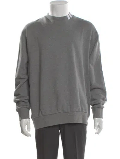 Pre-owned Thom Browne 4-bar Crew Neck Sweatshirt In Gray