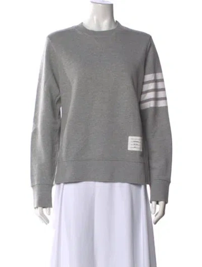 Pre-owned Thom Browne 4-bar Crew Neck Sweatshirt In Grey
