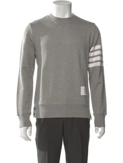 Pre-owned Thom Browne 4-bar Crew Neck Sweatshirt In Grey