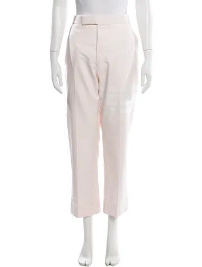 Pre-owned Thom Browne 4-bar Cropped Pants In Pink