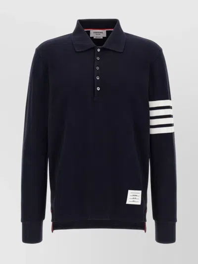 THOM BROWNE '4BAR' DETAIL POLO SHIRT