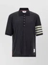 Thom Browne 4-bar Virgin Wool Jersey Polo In Gray