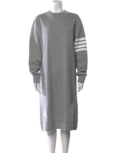Pre-owned Thom Browne 4-bar Dress In Gray