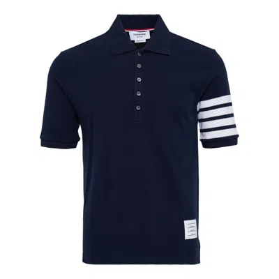 Thom Browne 4-bar Essential Polo Men In Black