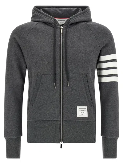 Thom Browne '4bar' Hoodie In Gray