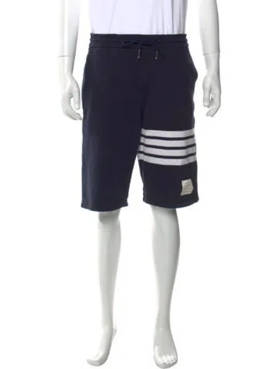 Pre-owned Thom Browne 4-bar Jogger Shorts In Blue