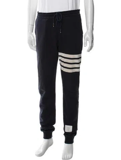 Pre-owned Thom Browne 4-bar Joggers In Blue