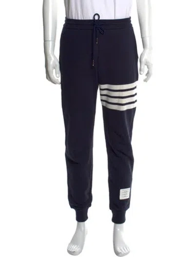 Pre-owned Thom Browne 4-bar Joggers In Blue
