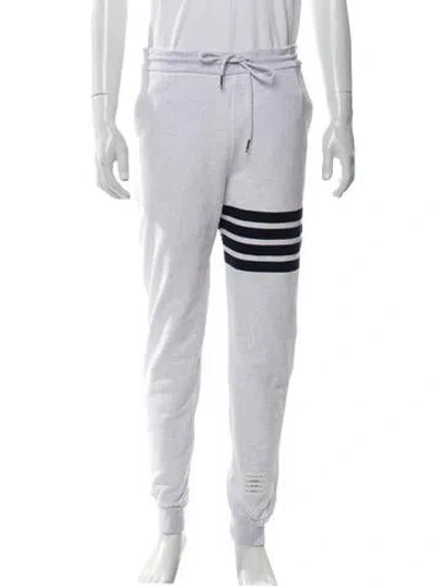 Pre-owned Thom Browne 4-bar Joggers In White