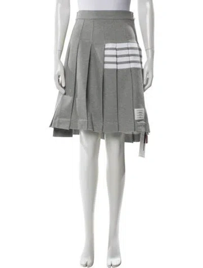 Pre-owned Thom Browne 4-bar Knee-length Skirt W/ Tags In Gray