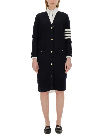 THOM BROWNE 4BAR LONG CARDIGAN