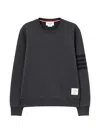Thom Browne 4-bar Loopback Cotton Sweatshirt In Grey