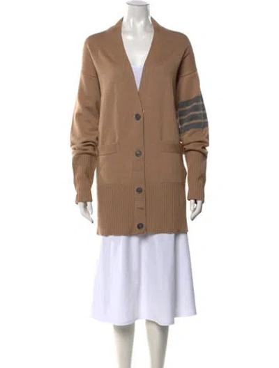 Pre-owned Thom Browne 4-bar Merino Wool Sweater In Brown