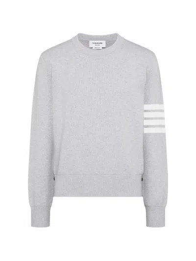 Thom Browne 4-bar Milano Stitch Sweater In Gray