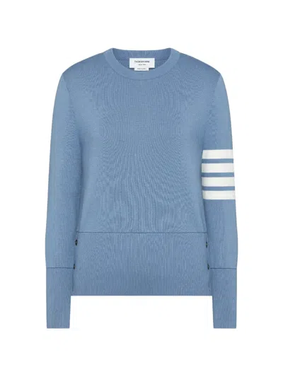 Thom Browne 4-bar Milano Sweater In Blue