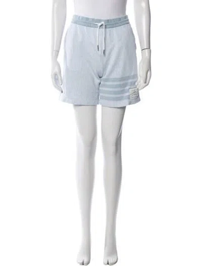 Pre-owned Thom Browne 4-bar Mini Shorts In Blue