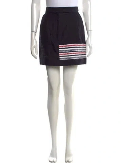 Pre-owned Thom Browne 4-bar Mini Skirt In Black