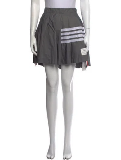 Pre-owned Thom Browne 4-bar Mini Skirt In Grey