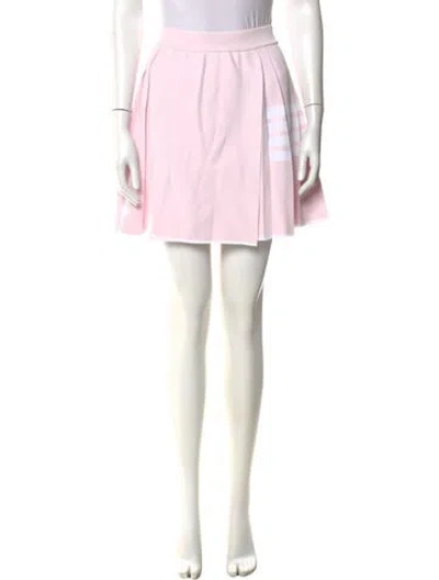 Pre-owned Thom Browne 4-bar Mini Skirt In Pink