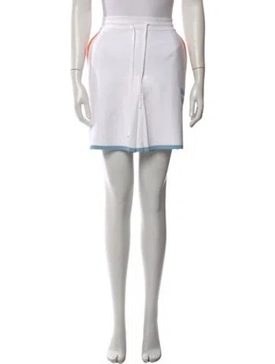 Pre-owned Thom Browne 4-bar Mini Skirt In White