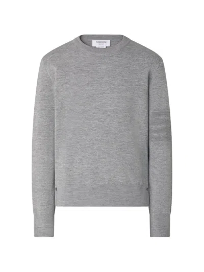 Thom Browne 4-bar Ottoman Milano-stitch Jumper In Blue