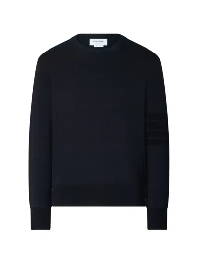 Thom Browne 4-bar Ottoman-stitch Sweatshirt In Black