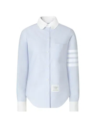 Thom Browne 4-bar Oxford Shirt In Blue