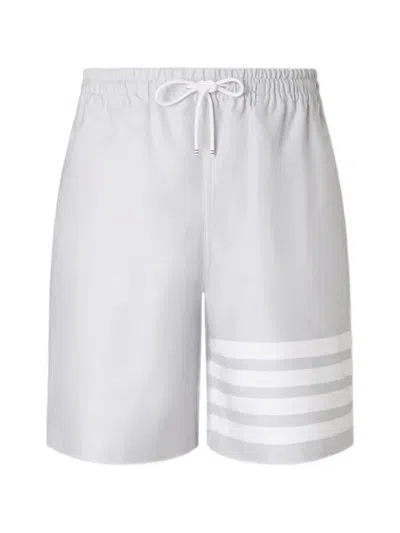 Thom Browne 4-bar Oxford Shorts In Gray