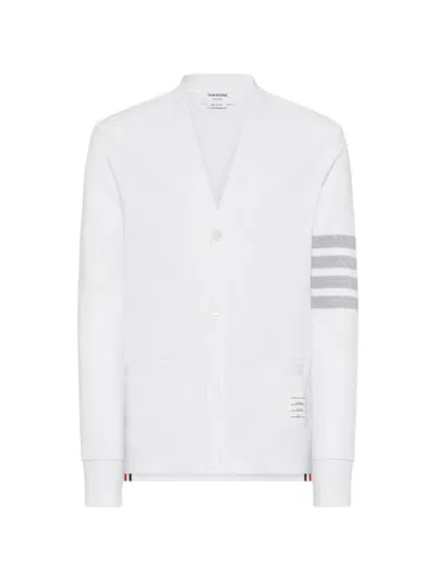 Thom Browne 4-bar Piqué Cardigan In Red
