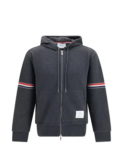 Thom Browne 4-bar Piqué Hoodie In 그레이