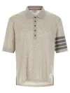Thom Browne 4bar Polo Gray In Neutral