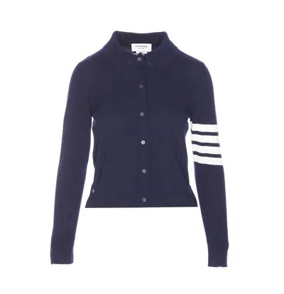 Thom Browne 4bar Polo Shirt In Navy