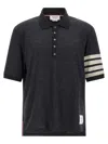 Thom Browne 4-bar Virgin Wool Jersey Polo In Gray