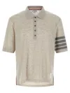Thom Browne '4bar' Detail Polo Shirt In Green