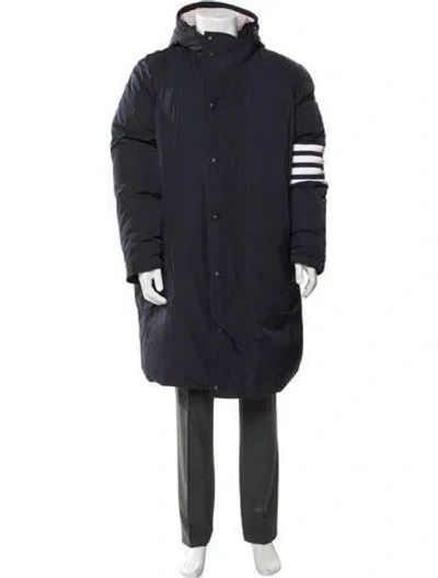 Pre-owned Thom Browne 4-bar Puffer Coat W/ Tags In Blue