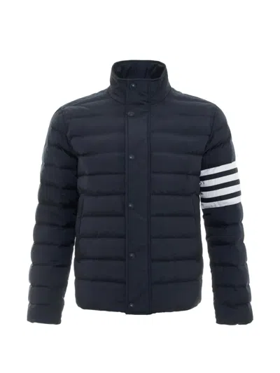Thom Browne Lightweight Downfill 4 Bar Jacket In Black