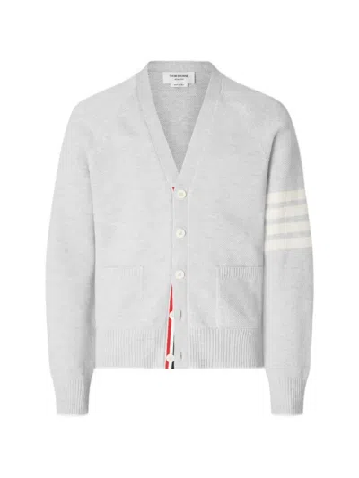 Thom Browne 4-bar Relaxed-fit Cardigan In Gray