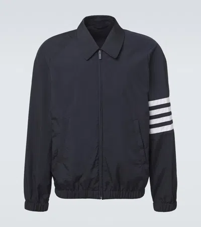 Thom Browne 4-bar Ripstop Blouson Jacket In Blue