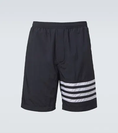 Thom Browne 4-bar Ripstop Shorts In Blue