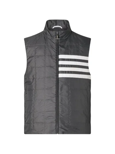Thom Browne 4-bar Ripstop Vest In Gray