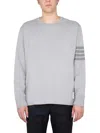 Thom Browne '4-bar' T-shirt In Grey