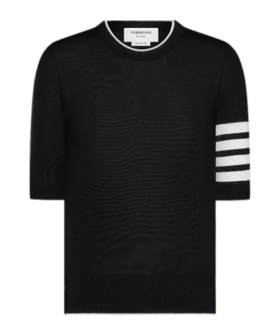 Thom Browne 4-bar Short-sleeve T-shirt In Black