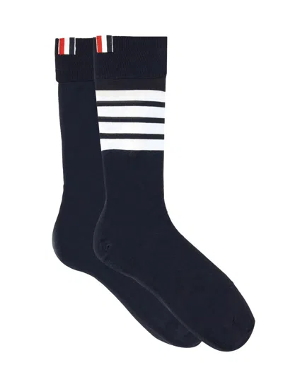 Thom Browne 4bar Socks. In Blue