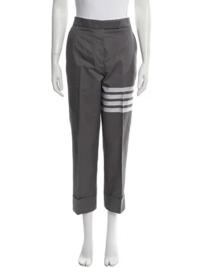 Pre-owned Thom Browne 4-bar Straight Leg Pants In Gray
