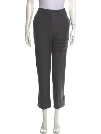 Pre-owned Thom Browne 4-bar Straight Leg Pants In Gray
