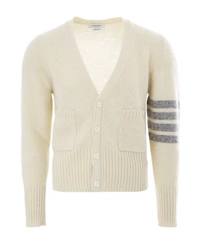 Thom Browne 4-bar Stripe Button-fastening Cardigan In Multi
